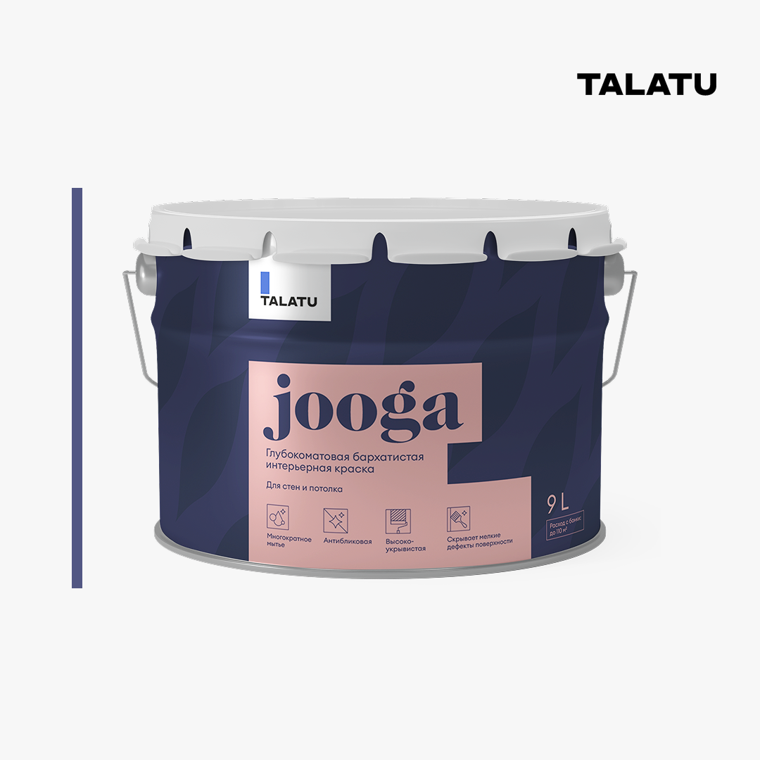 Краска бархатистая глубокоматовая для стен и потолка  Jooga  (розлив, C)